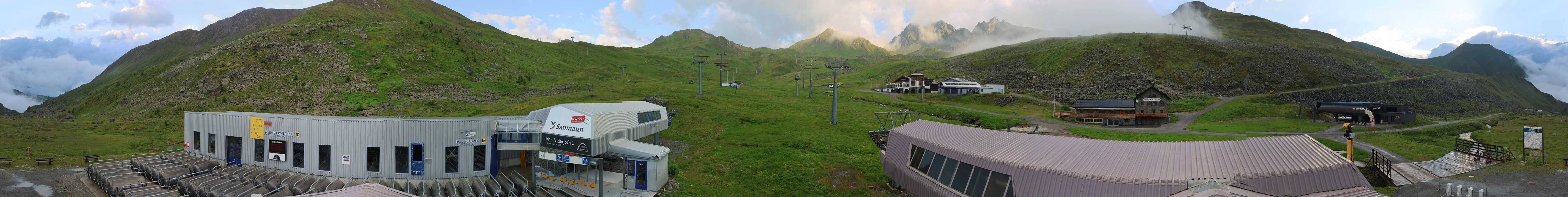 Archiv Foto Webcam Samnaun: Blick von der Alp Trida zum Viderjoch