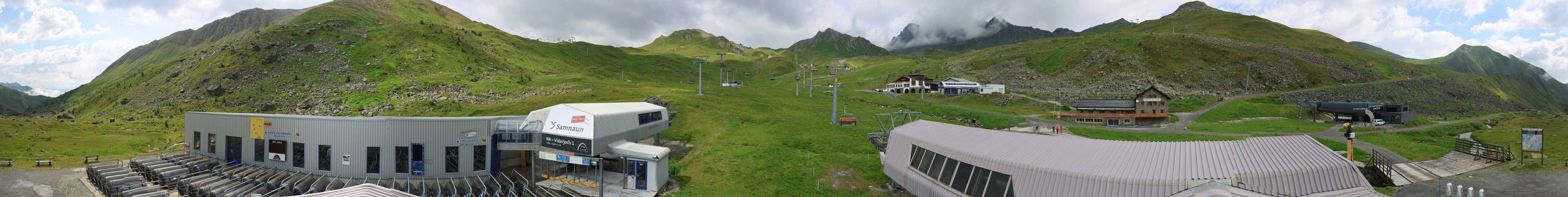 Archiv Foto Webcam Samnaun: Blick von der Alp Trida zum Viderjoch