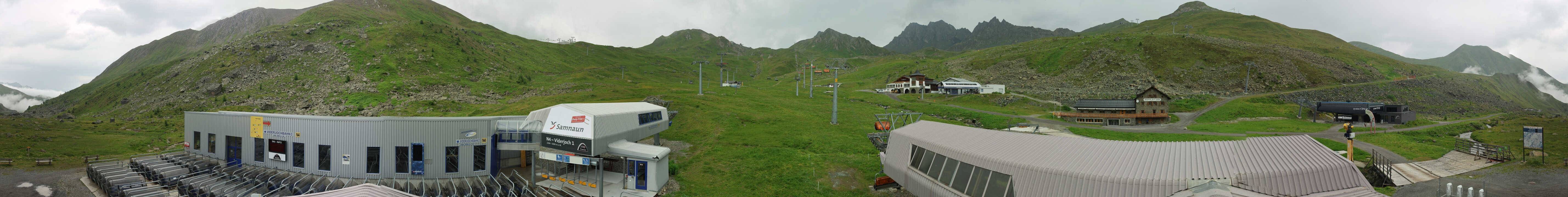 Archiv Foto Webcam Samnaun: Blick von der Alp Trida zum Viderjoch