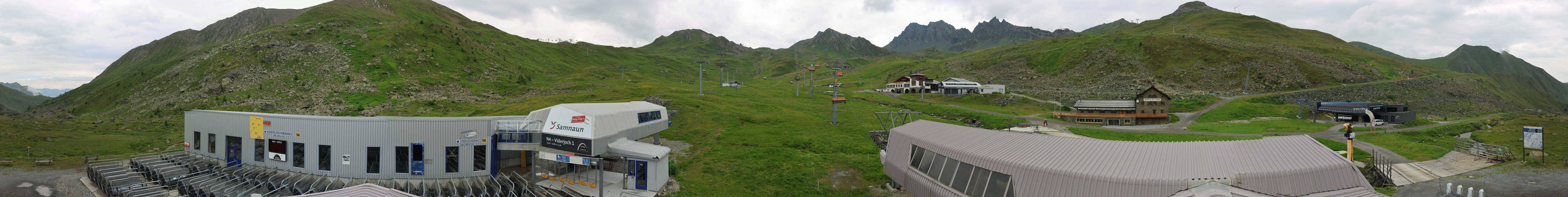 Archiv Foto Webcam Samnaun: Blick von der Alp Trida zum Viderjoch