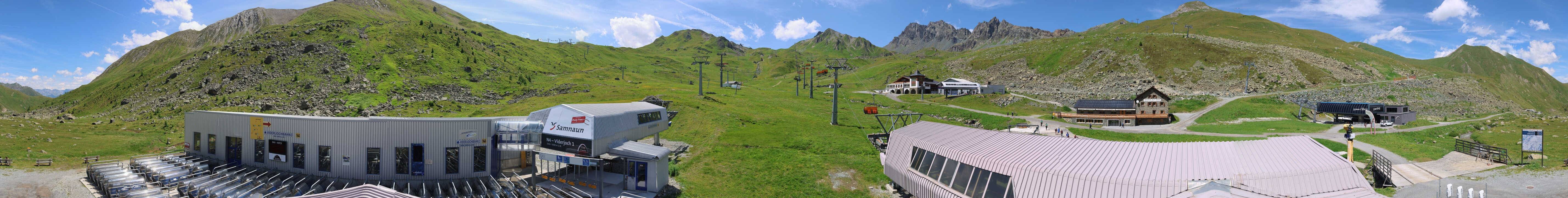 Archiv Foto Webcam Samnaun: Blick von der Alp Trida zum Viderjoch