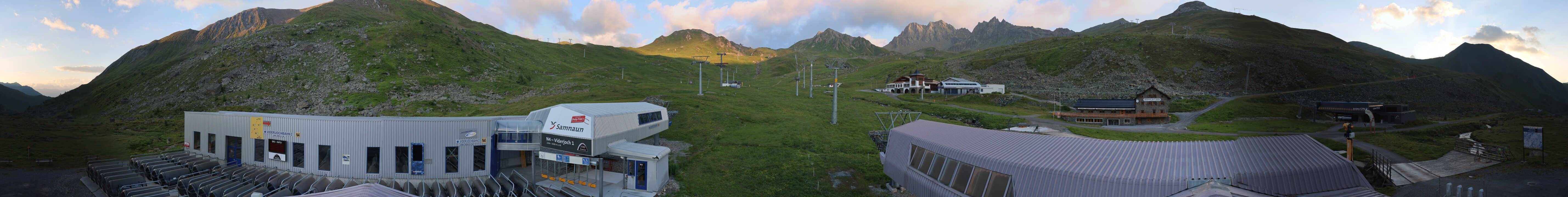 Archiv Foto Webcam Samnaun: Blick von der Alp Trida zum Viderjoch