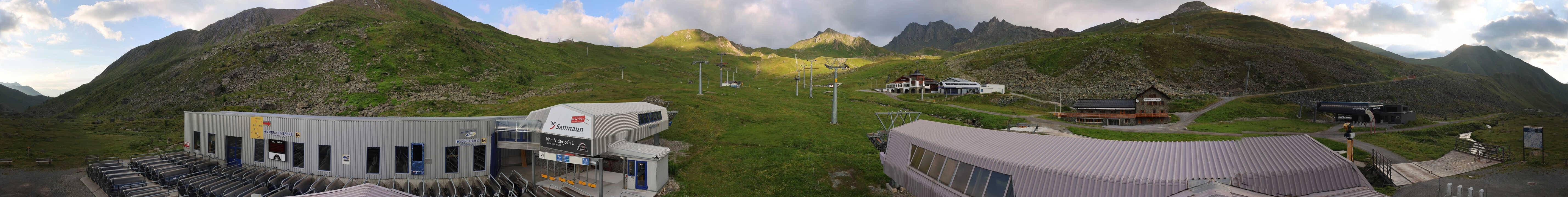 Archiv Foto Webcam Samnaun: Blick von der Alp Trida zum Viderjoch