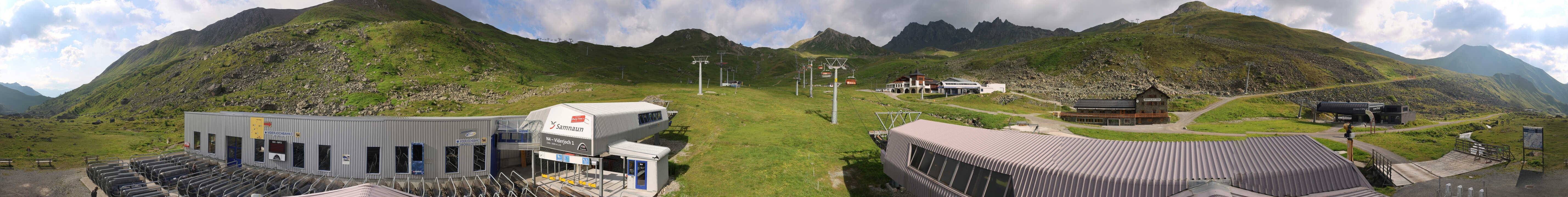 Archiv Foto Webcam Samnaun: Blick von der Alp Trida zum Viderjoch