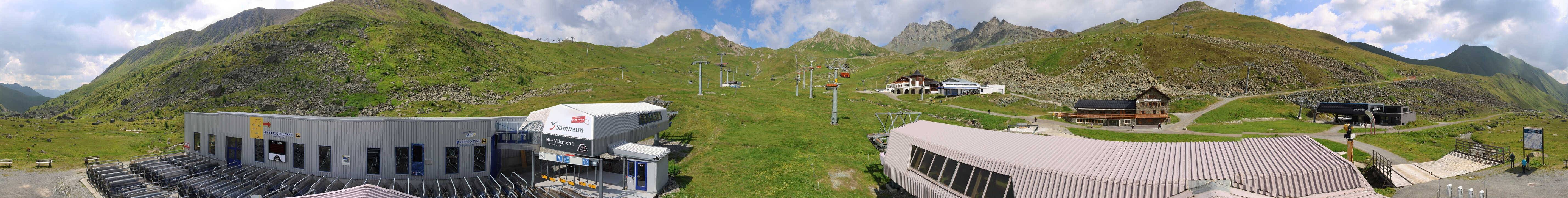 Archiv Foto Webcam Samnaun: Blick von der Alp Trida zum Viderjoch