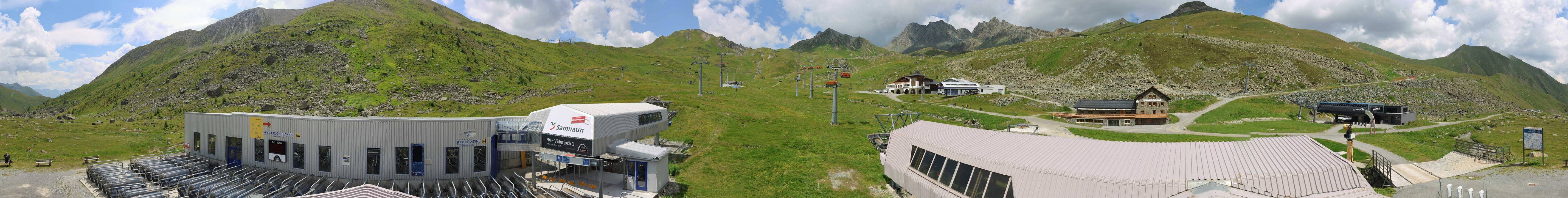 Archiv Foto Webcam Samnaun: Blick von der Alp Trida zum Viderjoch