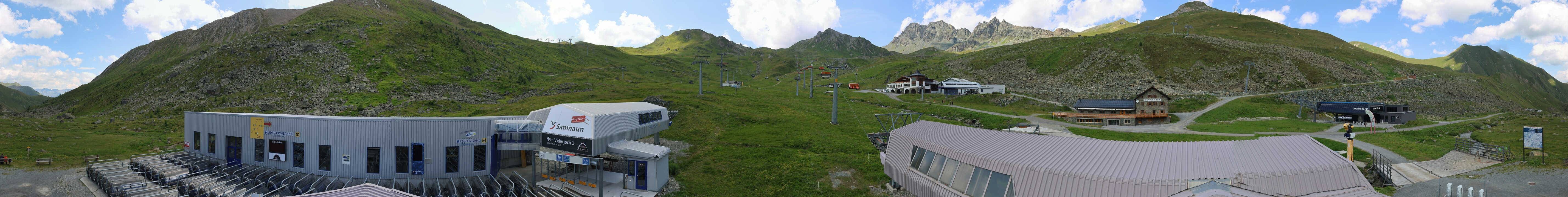Archiv Foto Webcam Samnaun: Blick von der Alp Trida zum Viderjoch