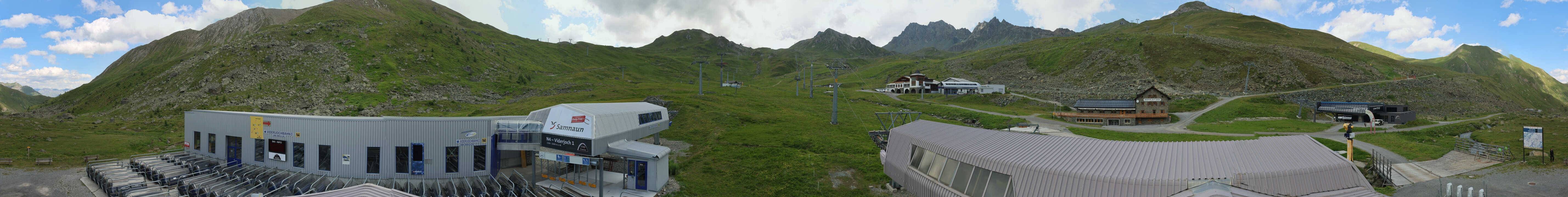 Archiv Foto Webcam Samnaun: Blick von der Alp Trida zum Viderjoch