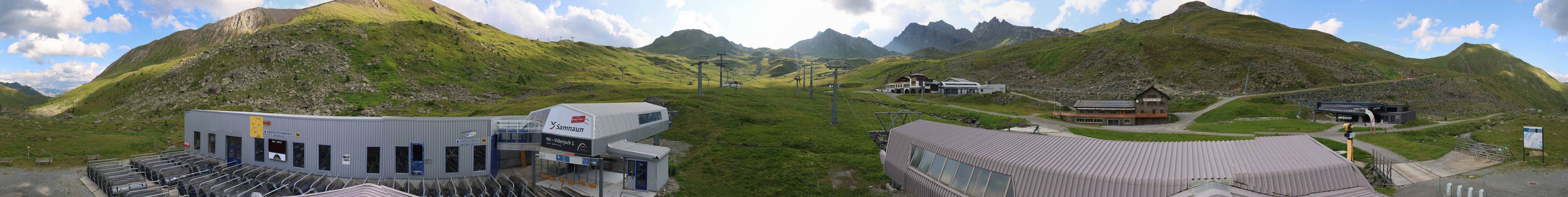 Archiv Foto Webcam Samnaun: Blick von der Alp Trida zum Viderjoch