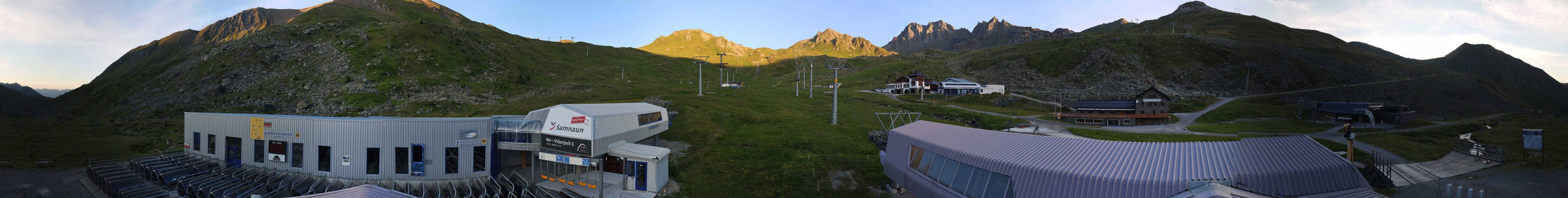 Archiv Foto Webcam Samnaun: Blick von der Alp Trida zum Viderjoch