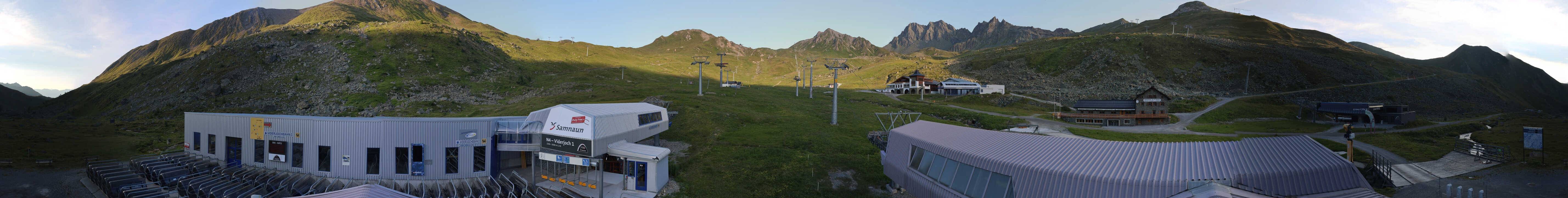 Archiv Foto Webcam Samnaun: Blick von der Alp Trida zum Viderjoch