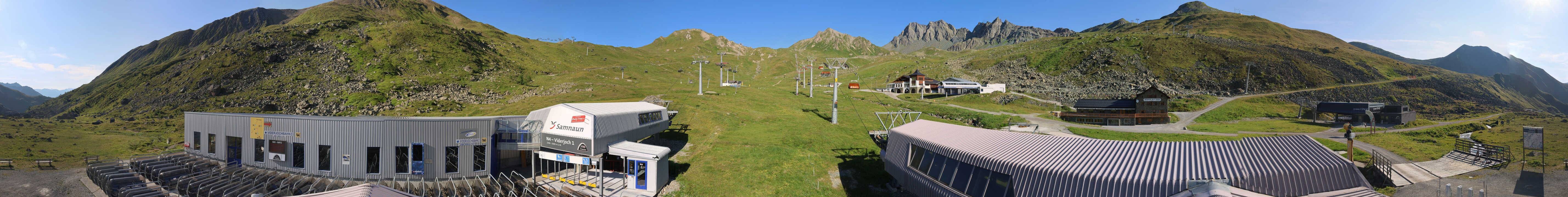Archiv Foto Webcam Samnaun: Blick von der Alp Trida zum Viderjoch