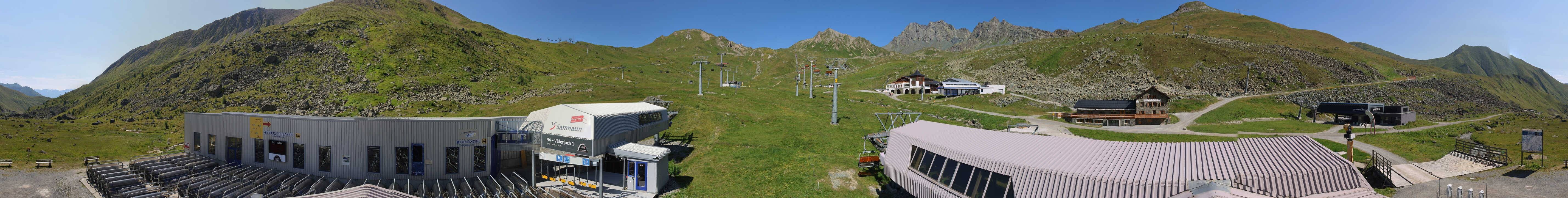 Archiv Foto Webcam Samnaun: Blick von der Alp Trida zum Viderjoch