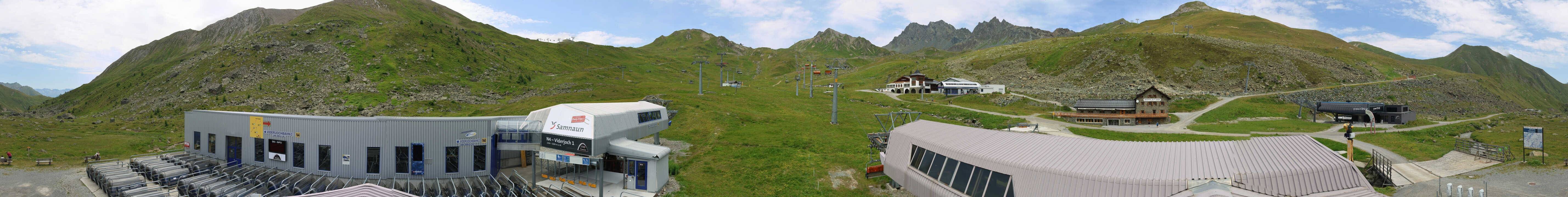 Archiv Foto Webcam Samnaun: Blick von der Alp Trida zum Viderjoch
