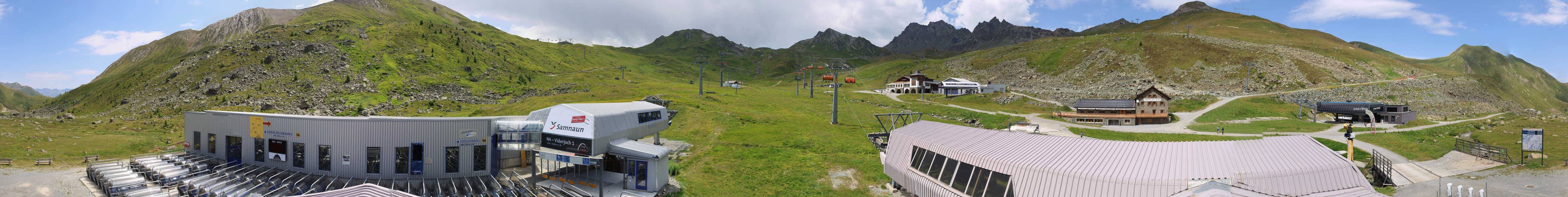 Archiv Foto Webcam Samnaun: Blick von der Alp Trida zum Viderjoch