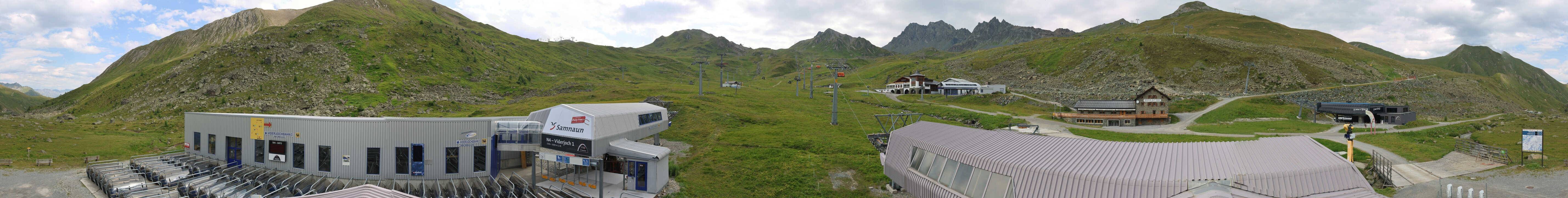 Archiv Foto Webcam Samnaun: Blick von der Alp Trida zum Viderjoch