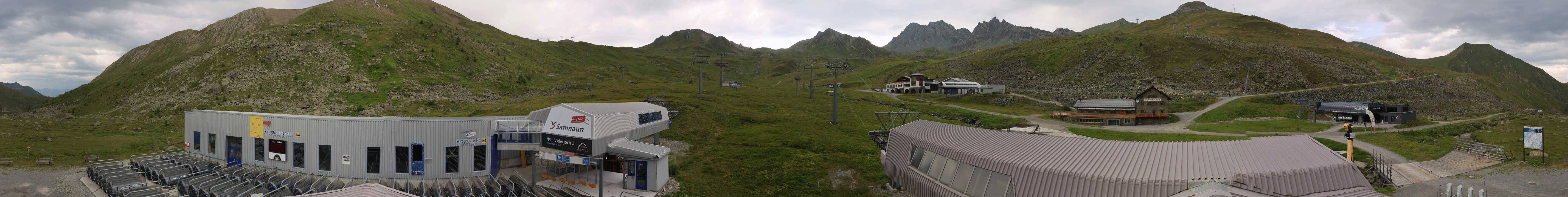 Archiv Foto Webcam Samnaun: Blick von der Alp Trida zum Viderjoch