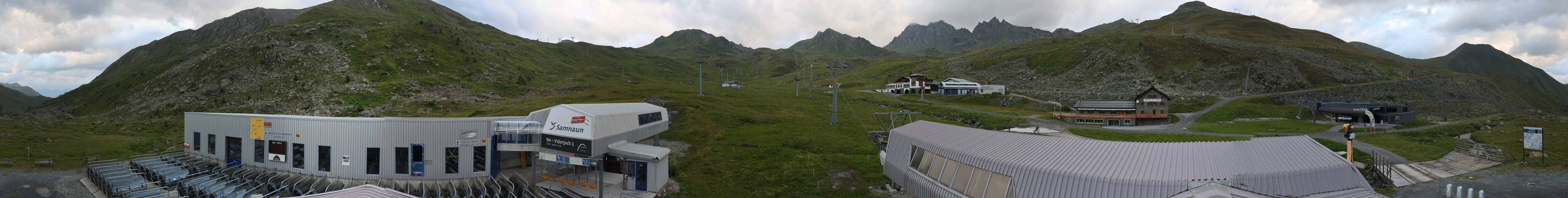 Archiv Foto Webcam Samnaun: Blick von der Alp Trida zum Viderjoch