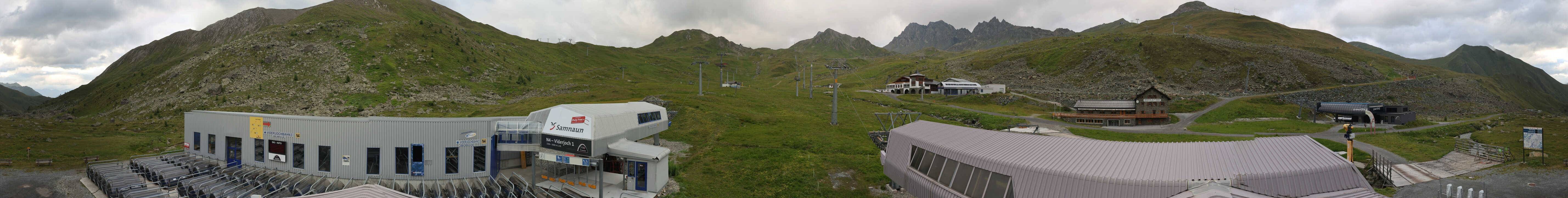 Archiv Foto Webcam Samnaun: Blick von der Alp Trida zum Viderjoch