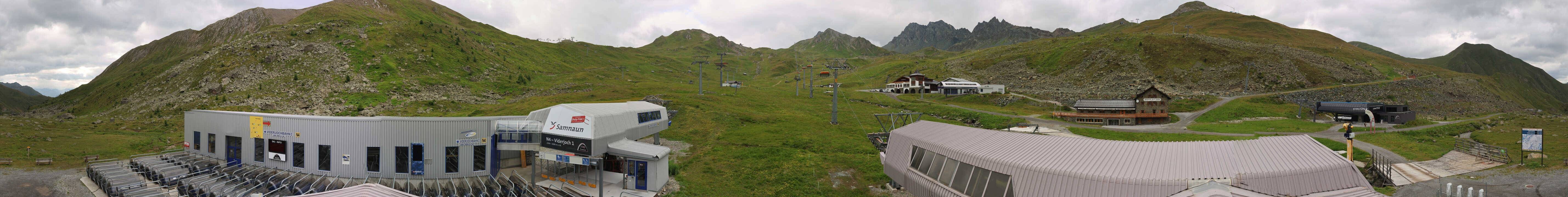 Archiv Foto Webcam Samnaun: Blick von der Alp Trida zum Viderjoch