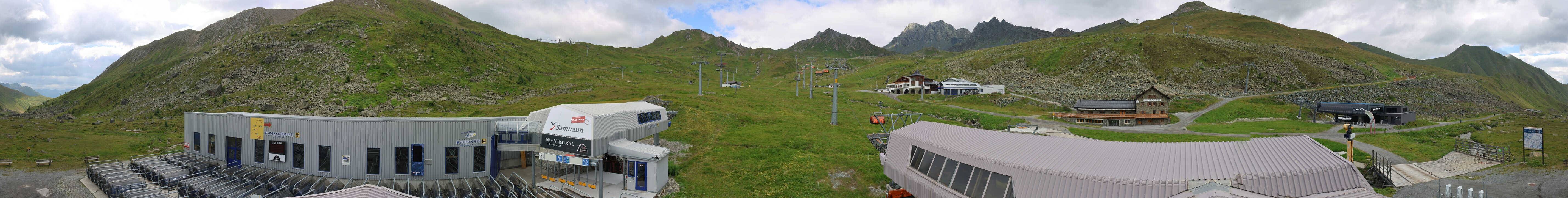 Archiv Foto Webcam Samnaun: Blick von der Alp Trida zum Viderjoch