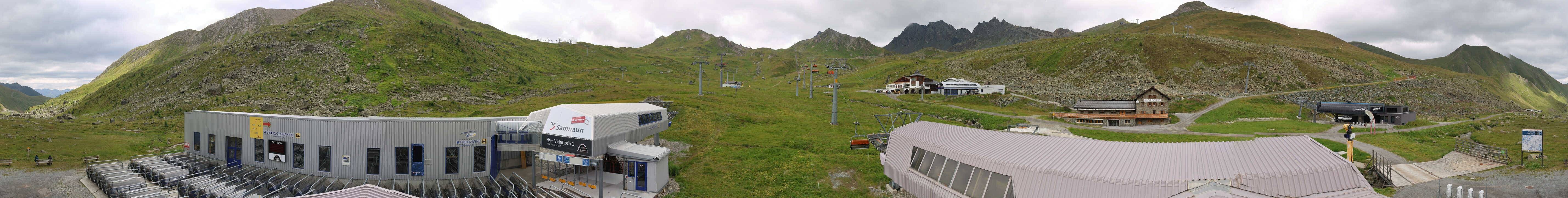 Archiv Foto Webcam Samnaun: Blick von der Alp Trida zum Viderjoch