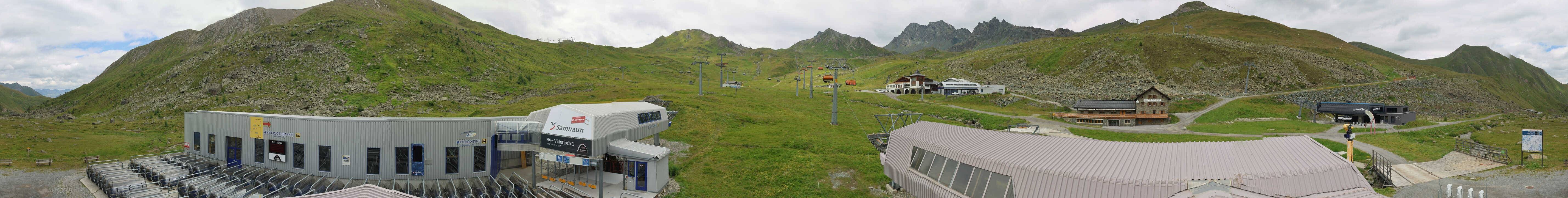 Archiv Foto Webcam Samnaun: Blick von der Alp Trida zum Viderjoch