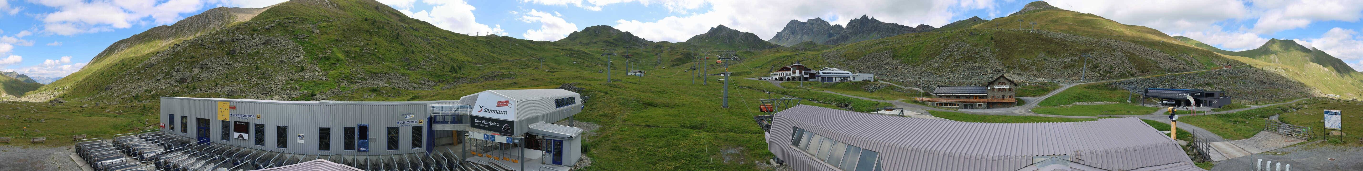 Archiv Foto Webcam Samnaun: Blick von der Alp Trida zum Viderjoch