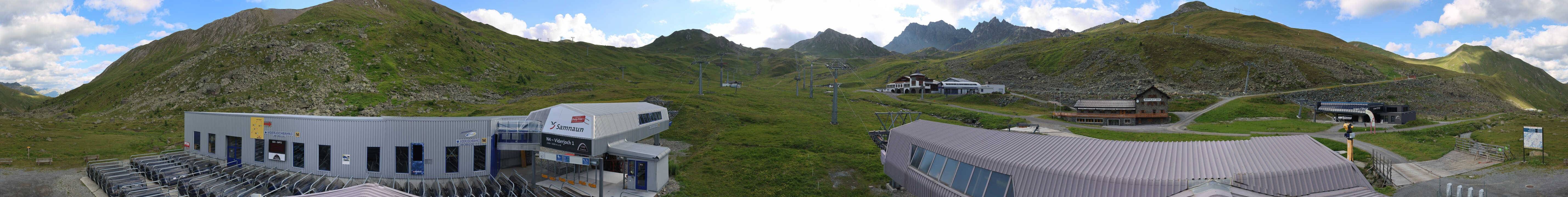 Archiv Foto Webcam Samnaun: Blick von der Alp Trida zum Viderjoch