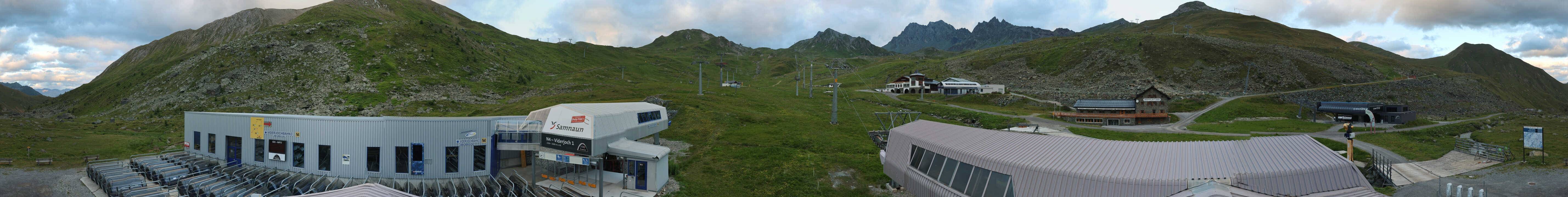 Archiv Foto Webcam Samnaun: Blick von der Alp Trida zum Viderjoch