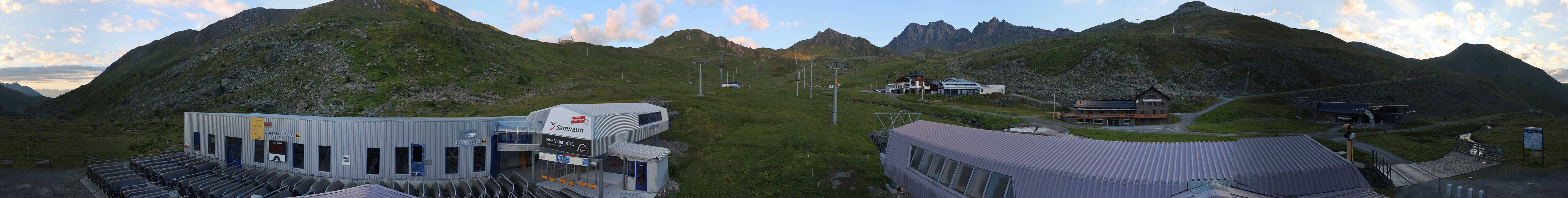 Archiv Foto Webcam Samnaun: Blick von der Alp Trida zum Viderjoch