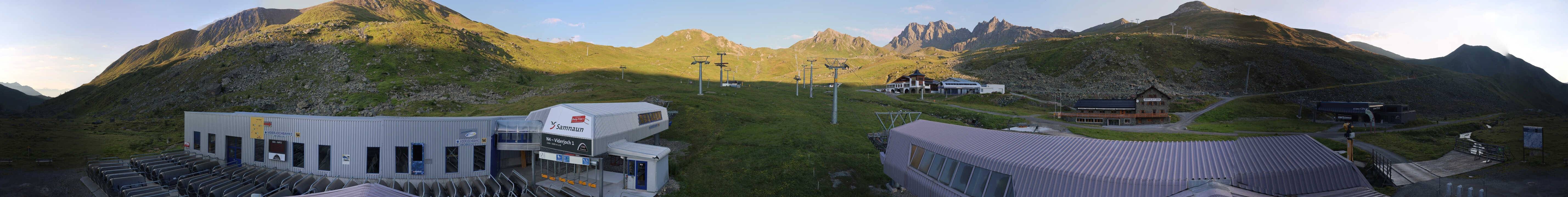 Archiv Foto Webcam Samnaun: Blick von der Alp Trida zum Viderjoch