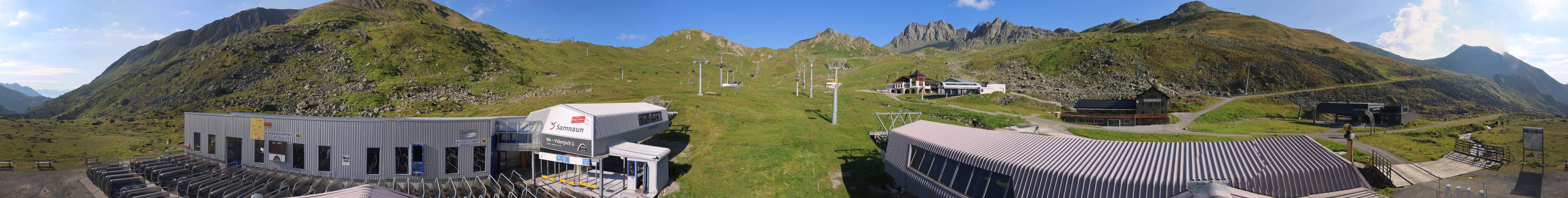 Archiv Foto Webcam Samnaun: Blick von der Alp Trida zum Viderjoch