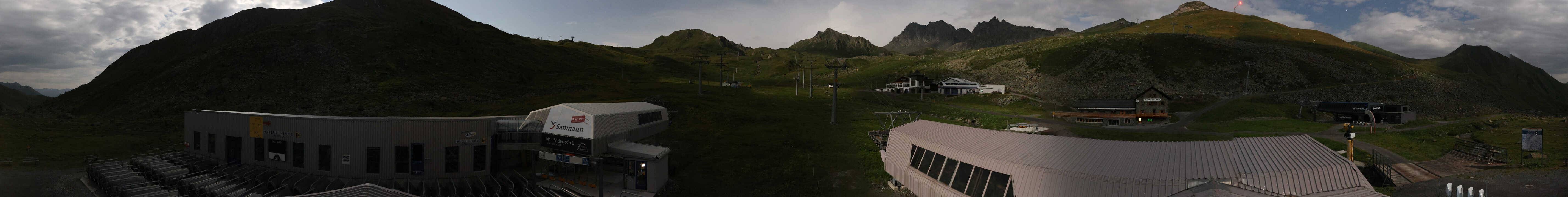 Archiv Foto Webcam Samnaun: Blick von der Alp Trida zum Viderjoch
