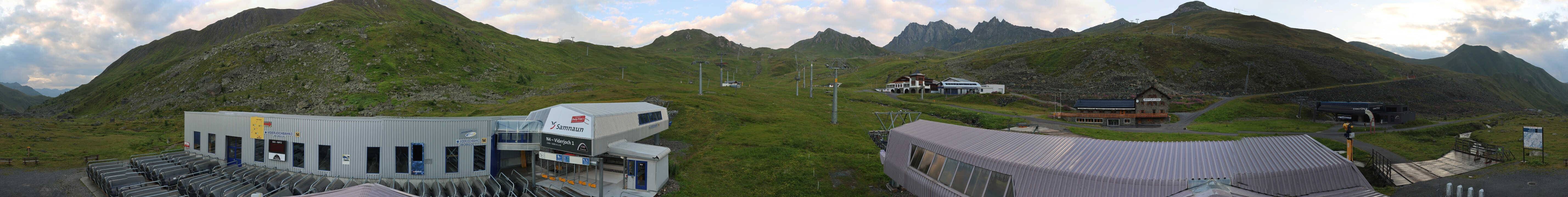 Archiv Foto Webcam Samnaun: Blick von der Alp Trida zum Viderjoch