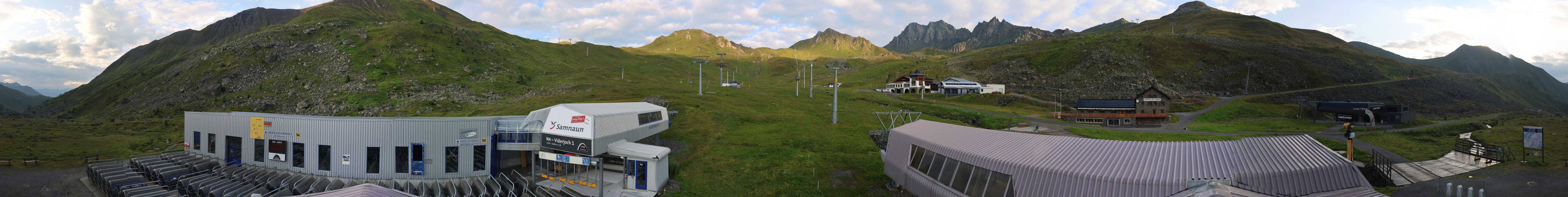 Archiv Foto Webcam Samnaun: Blick von der Alp Trida zum Viderjoch
