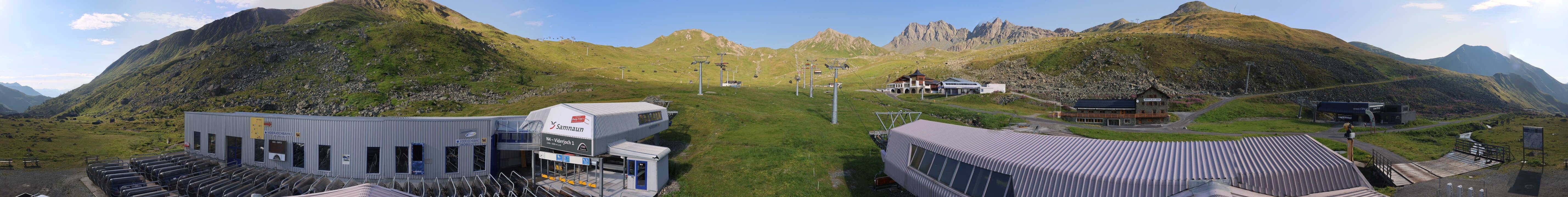 Archiv Foto Webcam Samnaun: Blick von der Alp Trida zum Viderjoch