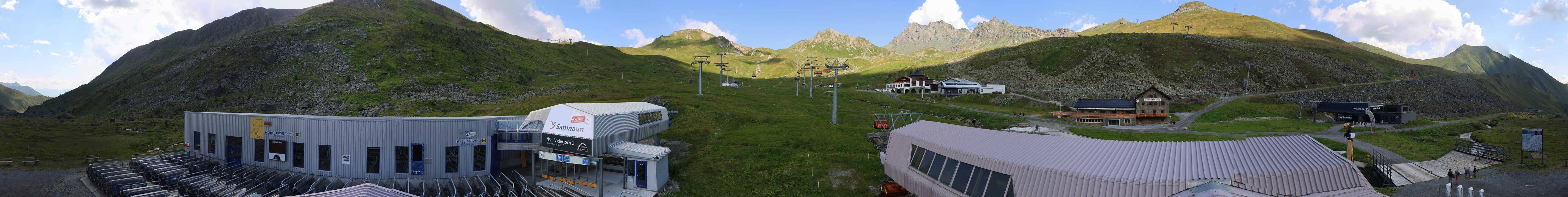 Archiv Foto Webcam Samnaun: Blick von der Alp Trida zum Viderjoch