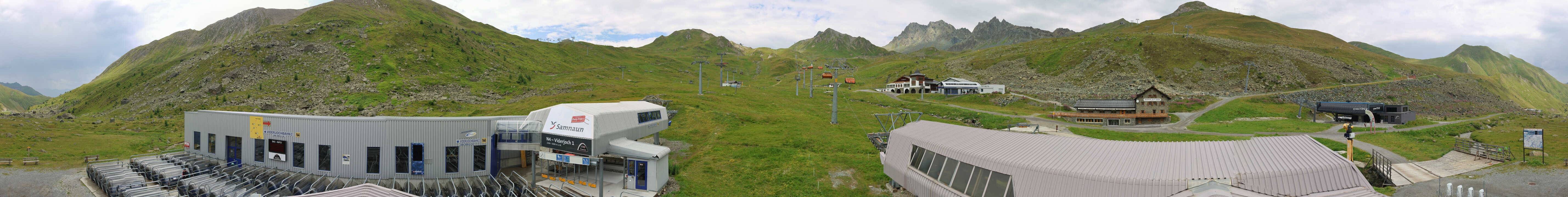 Archiv Foto Webcam Samnaun: Blick von der Alp Trida zum Viderjoch