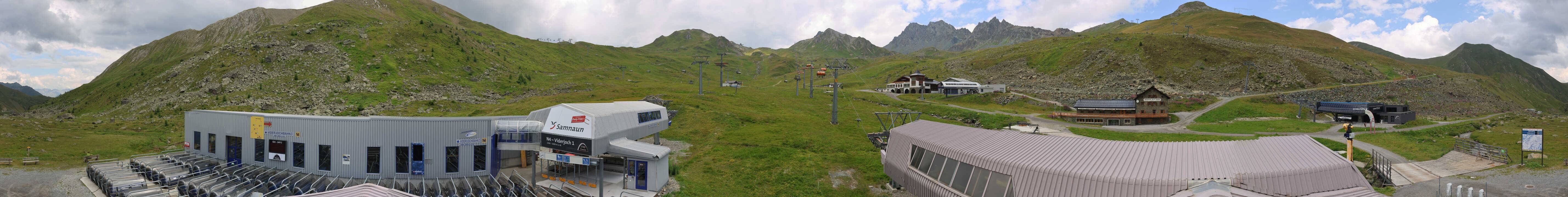 Archiv Foto Webcam Samnaun: Blick von der Alp Trida zum Viderjoch