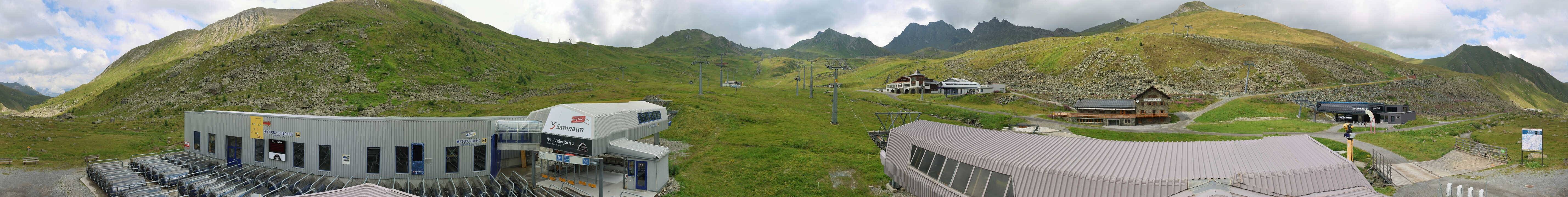 Archiv Foto Webcam Samnaun: Blick von der Alp Trida zum Viderjoch