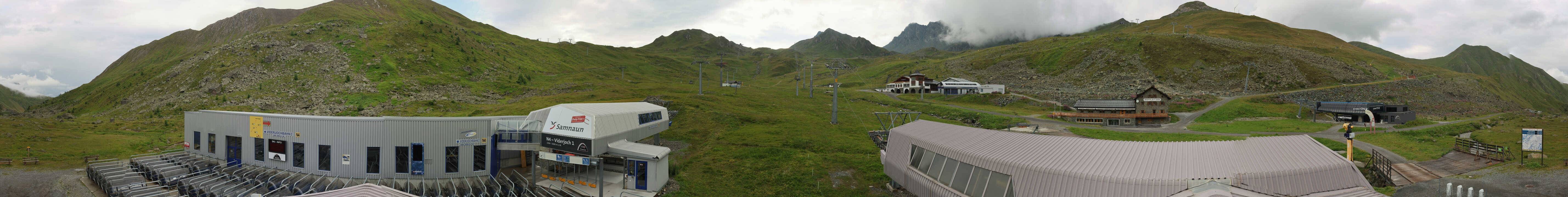 Archiv Foto Webcam Samnaun: Blick von der Alp Trida zum Viderjoch