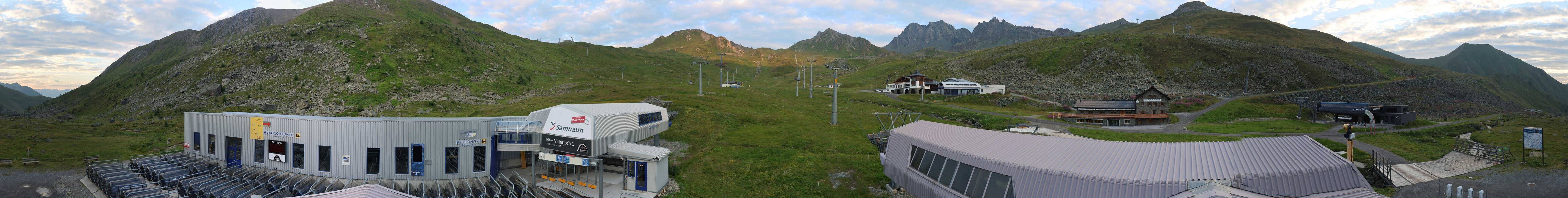 Archiv Foto Webcam Samnaun: Blick von der Alp Trida zum Viderjoch