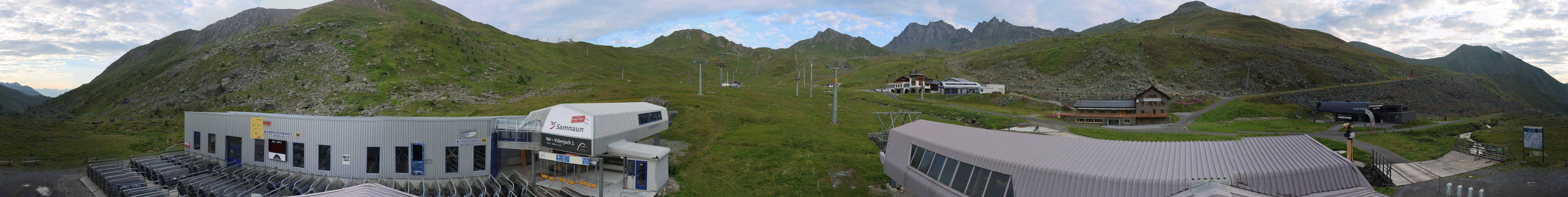 Archiv Foto Webcam Samnaun: Blick von der Alp Trida zum Viderjoch