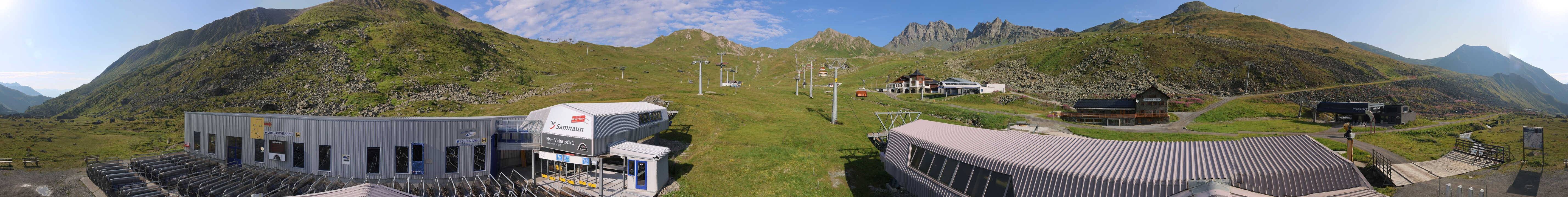 Archiv Foto Webcam Samnaun: Blick von der Alp Trida zum Viderjoch