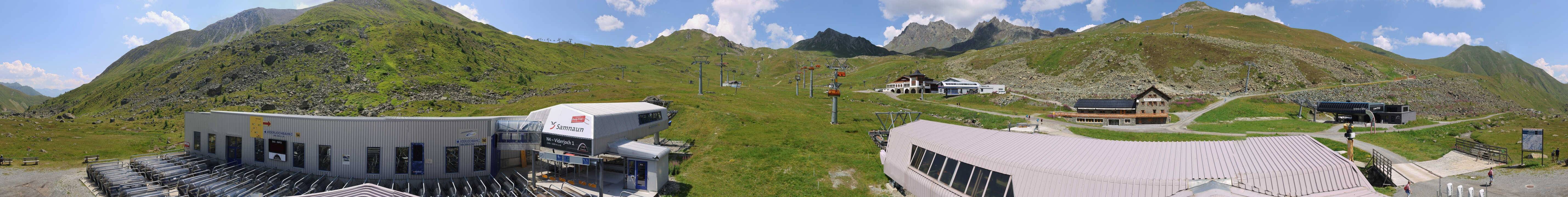 Archiv Foto Webcam Samnaun: Blick von der Alp Trida zum Viderjoch