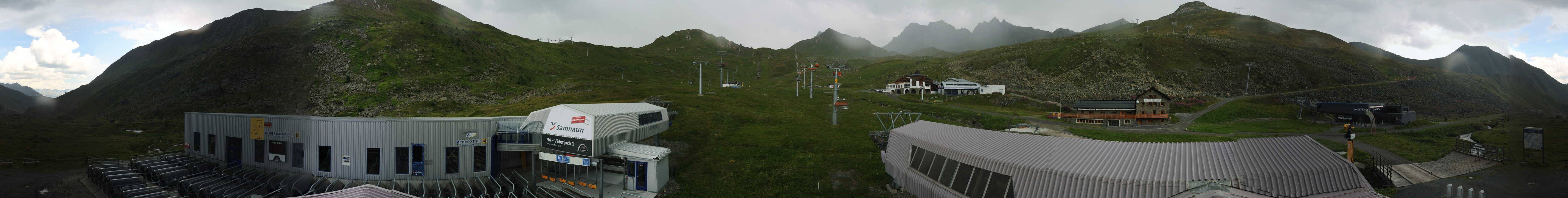 Archiv Foto Webcam Samnaun: Blick von der Alp Trida zum Viderjoch
