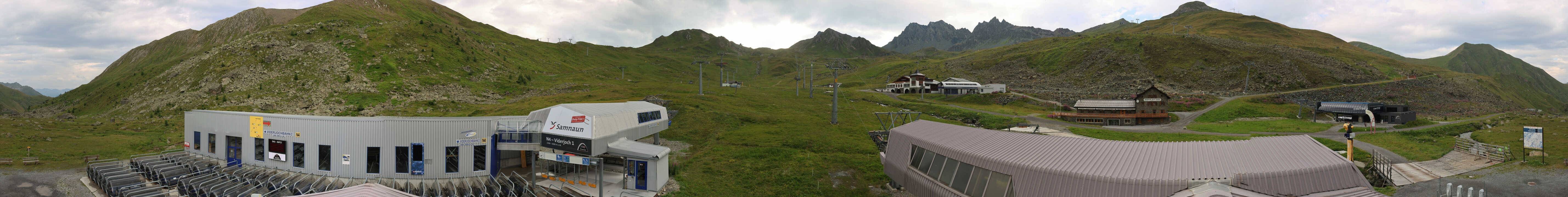 Archiv Foto Webcam Samnaun: Blick von der Alp Trida zum Viderjoch