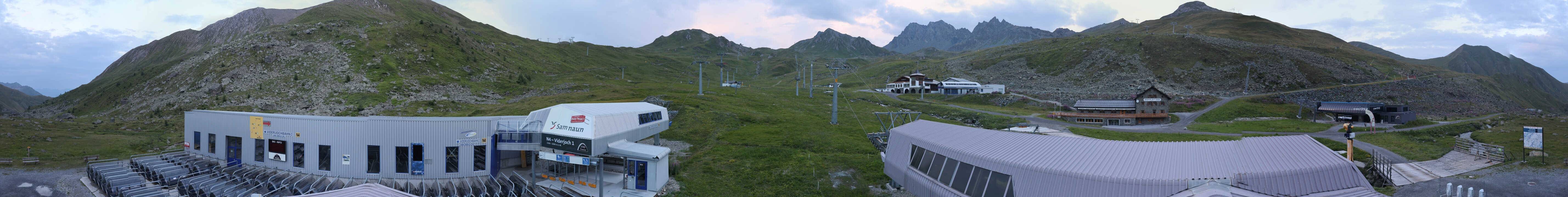 Archiv Foto Webcam Samnaun: Blick von der Alp Trida zum Viderjoch