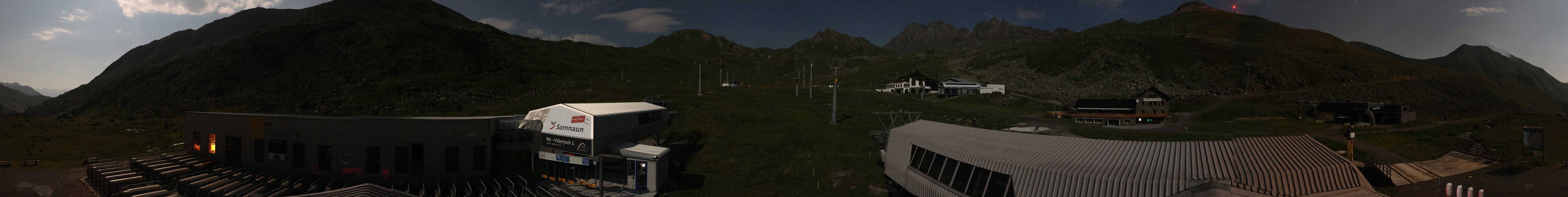 Archived image Webcam Samnaun: View from Alp Trida to Viderjoch